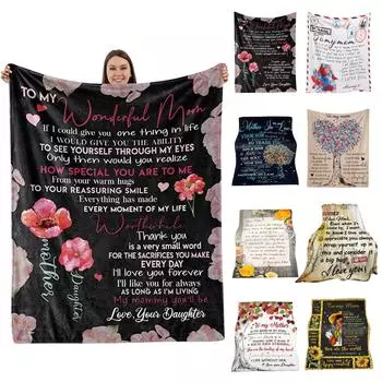 Одеяло с цифровой печатью 50 60 дюймов, одеяло для кровати, маленькое покрывало, одеяло, подарок на день матери, флисовое одеяло One Size