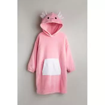 Одеяло с капюшоном и аппликацией HM, розовое Squishmallow