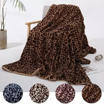 Одеяло с леопардовым принтом, зимнее одеяло, одеяло, постельные принадлежности, диван, мягкое спальное одеяло, теплое одеяло 130*160cm