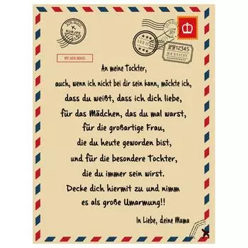 Одеяло с немецкими буквами для моего сына и моей дочери, супермягкое одеяло, фланелевое одеяло, зимнее теплое