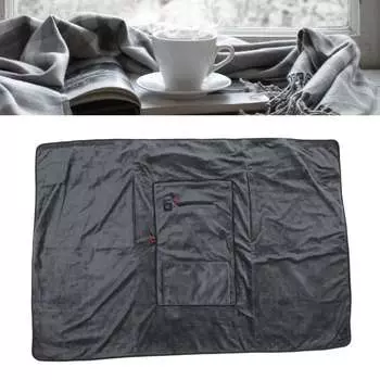 Одеяло с подогревом, грелка с питанием от USB, регулируемая температура, быстрое нагревание, электрическое одеяло из полиэстера для зимы серый