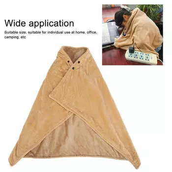 Одеяло с подогревом от USB, 3 уровня нагрева, электрическое одеяло с подогревом, мягкое плюшевое одеяло, шаль для использования в помещении и на открытом воздухе 5 В, цвет хаки