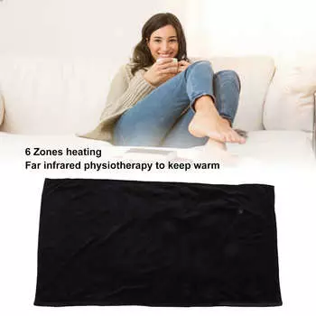 Одеяло с подогревом от USB Термоэлектрическое одеяло-шаль Одеяло с регулируемой температурой чёрный