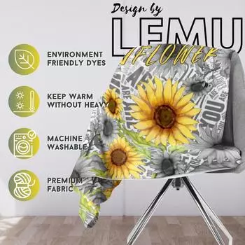 Одеяло с подсолнухом, фланелевое одеяло, ультра-мягкое теплое, удобное покрывало для кровати, зимнее покрывало, гобелен, плюшевое летнее одеяло, домашний текстиль M