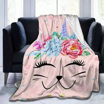 Одеяло с принтом Фланелевое одеяло для дивана Одеяло с цифровой печатью 80-100