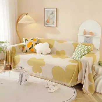 Одеяло с принтом, мягкий съемный чехол для дивана для гостиной, моющиеся нескользящие диванные одеяла различных размеров для украшения дома 130x180 cm
