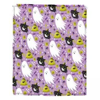 Одеяло с принтом на Хэллоуин S фиолетовый