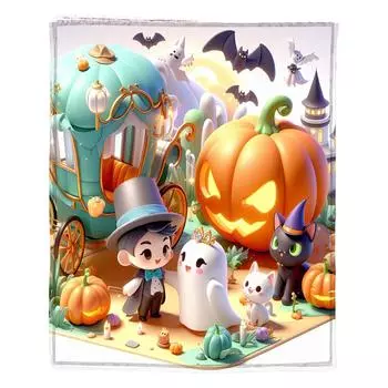 Одеяло с принтом на Хэллоуин S фиолетовый