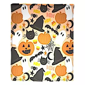 Одеяло с принтом на Хэллоуин S жёлтый