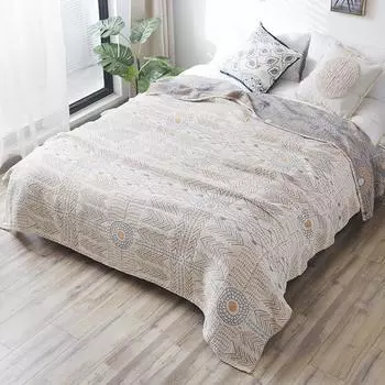 Одеяло в богемном стиле, чехол для дивана из 100% хлопка, марлевое покрывало на четыре сезона, многофункциональное одеяло, летнее прохладное одеяло, большой размер 100x160cm