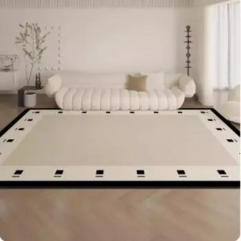 Одеяло в кремовом стиле, красивое, простое, в гостиную, ковер в шахматную клетку, толстое, противогрязевое, противоскользящее, кристально-бархатное 1200MMX1600MM