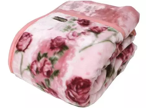 Одеяло высокого качества Kyoto Nishikawa (140 см x 200 см, цветочный розовый, моющийся, двухслойная структура)