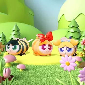 Одеваем как куклы пчелы, цветы, пузыри Fluffys, милые плюшевые куклы-насекомые, игрушки для кукол One Size