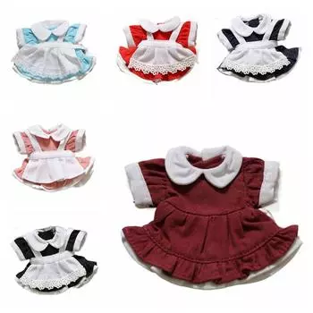 Одеваем куклу Кукольное платье Лолита Платье горничной Хлопковая кукольная одежда Кукольная одежда Аксессуары для кукол white-apron