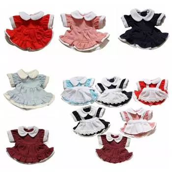 Одеваем куклу Одежда для кукол Платье горничной Хлопковая кукольная одежда Платье Лолиты для кукол white-apron