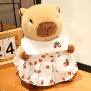 Одеваем плюшевую куколку Capybara, мультяшную куколку Capibara Fluffty, плюшевую игрушку Capybara, рождественскую игрушку style 7