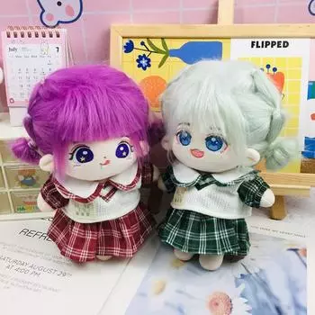 Одеваются без атрибутов кукольные вещи комплект из двух частей жилет Jk юбка комплект из двух частей детский подарок красный