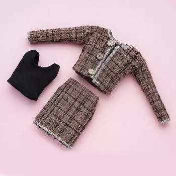 Одежда 1/6 BJD Костюм Платье Одежда BJD Кукла 30см Темперамент Платье Куклы 1/6 BJD Кукла чёрный/белый