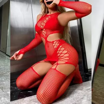 Одежда Babydoll Catsuit Нижнее белье Сорочки Тедди Боди Подвязки Костюм Пижамы Сексуальное платье Подтяжки Красный боди XXS
