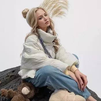 Одежда больших размеров для женщин, зимняя повседневная одежда, корейская версия, роговая пряжка S чёрный