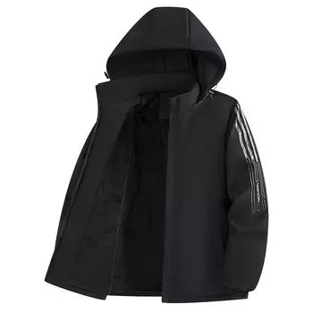 Одежда больших размеров, зимнее плюшевое толстое пальто, мужская теплая хлопковая куртка, для людей среднего и пожилого возраста, повседневная свободная куртка для отдыха на открытом воздухе 8XL