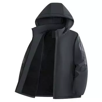 Одежда больших размеров, зимнее плюшевое толстое пальто, мужская теплая хлопковая куртка, для людей среднего и пожилого возраста, повседневная свободная куртка для отдыха на открытом воздухе 8XL