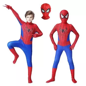 Одежда Детский Косплей Детский Высокоэластичный Прозрачный Облегающий Ткань Съемный Капюшон Косплей Костюм Выступление Вечеринка Хэллоуин Событие