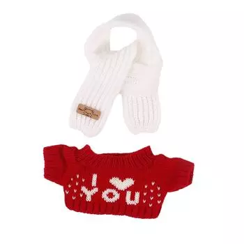 Одежда для детей с плюшевым медведем 12 мягкая игрушка-медведь тряпичная кукла аксессуары плюшевые куклы одежда мягкий свитер/шарф с изображением животного 2