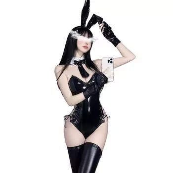 Одежда для девочек-кроликов, фартук, черный костюм на Хэллоуин, открытая грудь, сексуальный косплей, обратный кролик, обнаженное плечо, галстук-бабочка, чрезвычайно сексуальный, эротический, милый