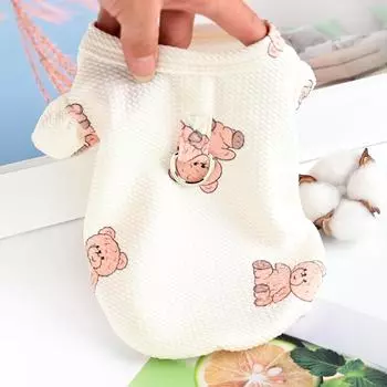 Одежда для домашних кошек и собак, маленький жилет для щенка с кольцом для поводка, весенне-осенний, летний, тонкий XS