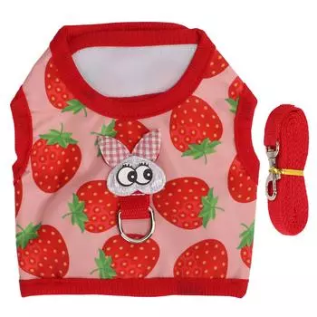 Одежда для домашних животных Bunny, жилет для маленьких животных с ремешком для хомяка Тоторо, золотистый медведь, кролик L L