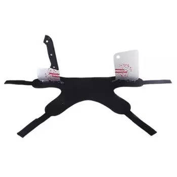 Одежда для домашних животных Дышащая, приятная для кожи, забавная, удобная, легко носить, декоративная, 6 стилей, кровавый Хэллоуин L