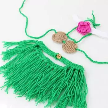 Одежда для домашних животных, головной убор в виде бикини для кошек, соломенная юбка, шерстяной ошейник для кошек, комплект из 3 предметов, одежда для домашних животных, костюм, одежда для щенков one size