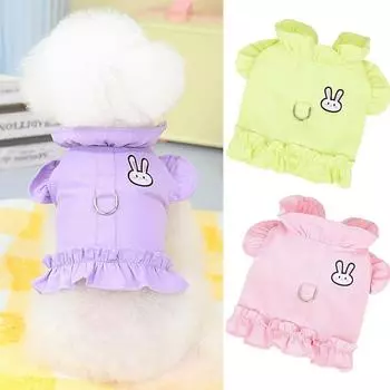 Одежда для домашних животных, летняя и весенняя мода для щенков, мультяшный жилет для маленькой собаки, милая дизайнерская шлейка для кошек, милая рубашка, чихуахуа, пудель, йоркширский S