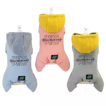 Одежда для домашних животных Одежда для собак Осень и зима Новая очень плотная хлопковая одежда Одежда для домашних животных Зимняя одежда S синий