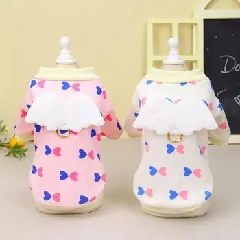 Одежда для домашних животных, осенне-зимняя новая одежда для собак и кошек, флисовая толстовка с двумя ногами для домашних животных S розовый