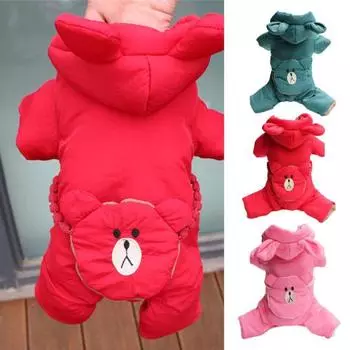 Одежда для домашних животных, привлекательная ветрозащитная ткань, утепленный теплый комбинезон для собак среднего размера, одежда для домашних животных M зелёный