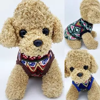 Одежда для домашних животных с уникальным узором, дышащий полиэстер, теплый зимний свитер для собак, декор для улицы XS синий