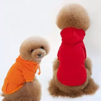 Одежда для домашних животных Свитер для собак Свитер для домашних животных Товары для собак Свитер для боев Тедди Семь цветов по выбору XS красный