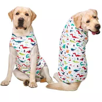 Одежда для домашних животных, тонкая, средняя, большая одежда для стерилизации/кастрации собак, анти-лижет жилеты для домашних животных 26