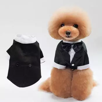 Одежда для домашних животных Товары для домашних животных и мода для домашних животных Одежда для домашних животных Одежда для собак Swallowtail Одежда для собак Костюм для домашних животных S чёрный