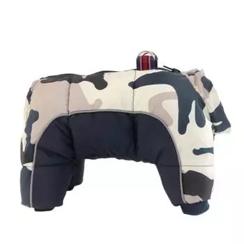 Одежда для домашних животных Зимняя одежда, защищающая от холода Плотная теплая хлопковая одежда Одежда для четвероногих Зимняя одежда, полностью закрывающая ноги M тёмно-синий