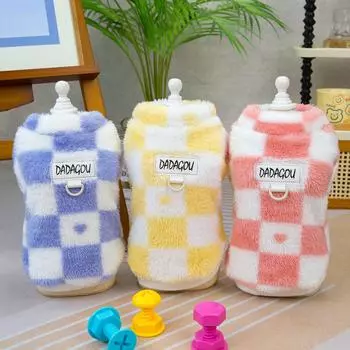 Одежда для домашних животных Зимняя теплая одежда для собак Флисовое пальто для домашних животных Зимняя мягкая куртка для собак и кошек Одежда для щенков Жилет Костюм для чихуахуа XS розовый