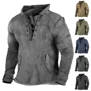 Одежда для фитнеса, мужской периферийный свитер, футболка с длинными рукавами и капюшоном XXL