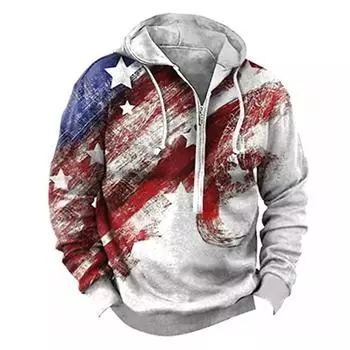 Одежда для фитнеса, мужской периферийный свитер, футболка с длинными рукавами и капюшоном L белый