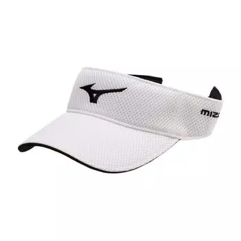 Одежда для гольфа Двойной сетчатый козырек Russell с высокой воздухопроницаемостью и функцией регулировки козырек для гольфа E2MWA026 Свободный размер [Mizuno] Мужская белая/черная