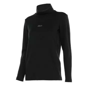 Одежда для гольфа Inner Biogear Breath Thermo Wool рубашка с высоким воротом и длинным рукавом, влагопоглощающая, теплогенерирующая, защита от холода, плотная E2MJA701 черная XL чёрный