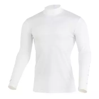 Одежда для гольфа Внутренняя сухая рубашка Aeroflow Cool Hold с высоким воротом и длинным рукавом Cool Touch Впитывает пот Быстросохнущая Высокая воздухопроницаемость Защита от ультрафиолета Эластичность белый