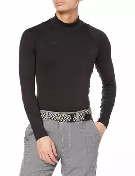 Одежда для гольфа, внутренняя одежда Biogear Breath Thermo, с высоким воротом и длинным рукавом, мягкая, эластичная, антибактериальная, сушка, антибактериальная и устойчивая к запахам 52MJ0501 чёрный