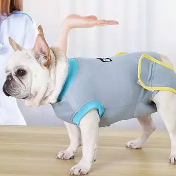 Одежда для хирургического восстановления, дышащая, освежающая, мягкая, удобная лента с застежками, охлаждающая температуру тела, защита от укусов XS серый